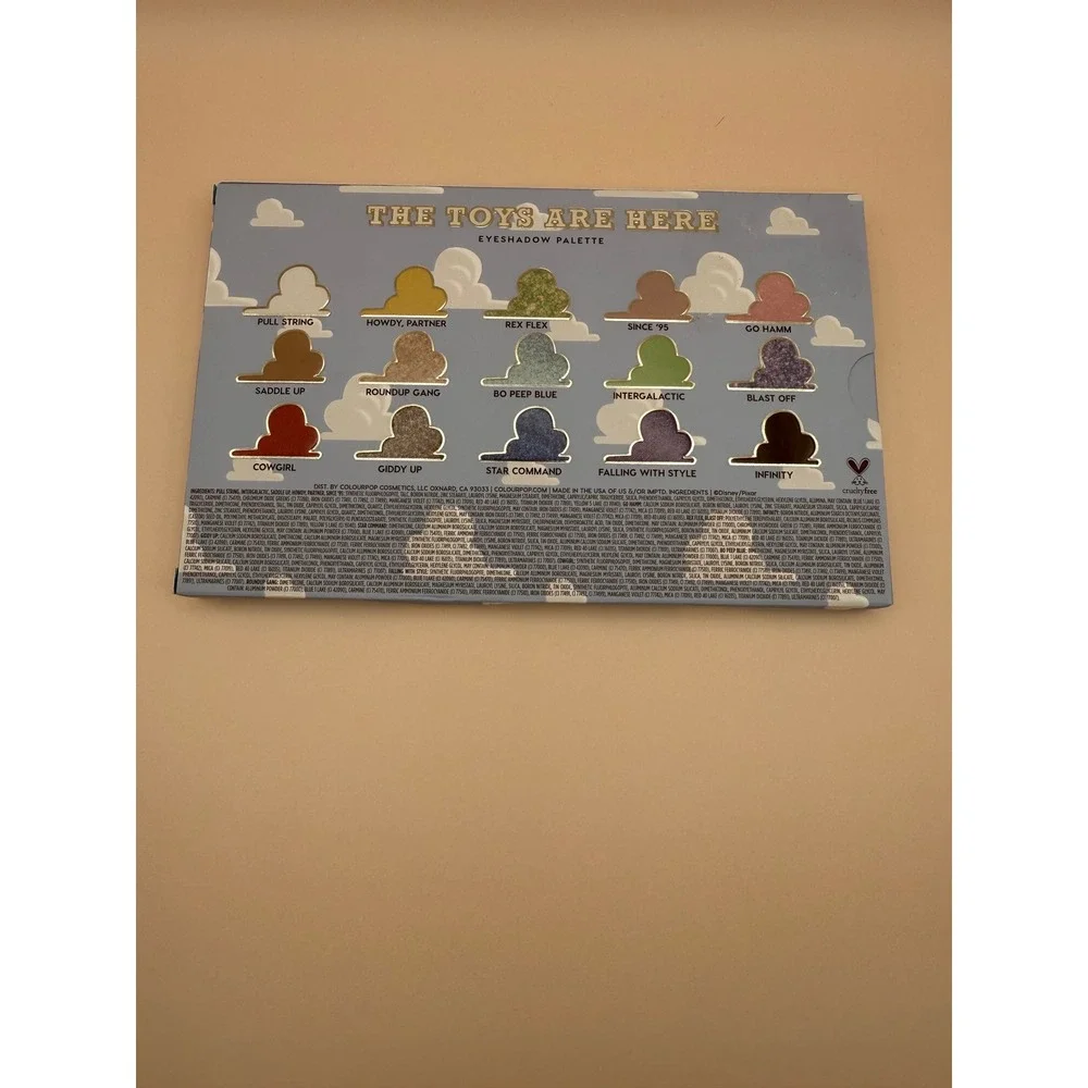 ColourPop Disney Pixar Toy Story The Toys Are Here Eyeshadow Palette 15 Shades